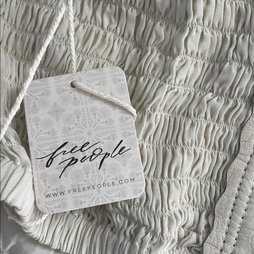 NWT Free People Women’s Ivory Mojave Moon Corset Top | Bustier-Inspired Bust - M